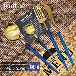 Ensembles de vaisselle Walfos 4 PCS / Set Rose Gold Set 304 ACIELLE ENTÉRIEUX WESTERY CUTLENERY CUIET Table Voleille