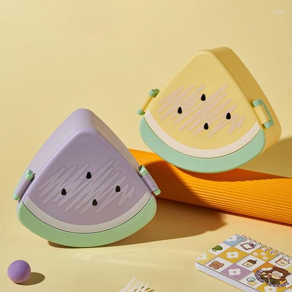Ensembles de vaisselle pastèque boîte à lunch cloisonnée micro-ondes chauffage employé de bureau mignon étudiant Bento avec couvercle