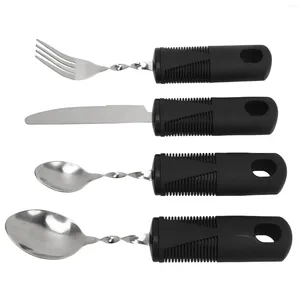 Ensemble de vaisselle pondérée argenterie pour les patients Parkinsons Patients arthritiques Aide à main Trempor Spoon Fork Knife Adaptive Ustensile Set