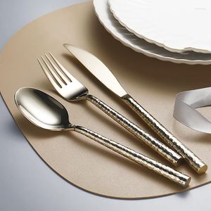 Diny Sets Western Househ Cijfers Cutlery Roestvrij stalen dinermesvork lepel Kerst zilverwerk Couverts de Table Kitchen