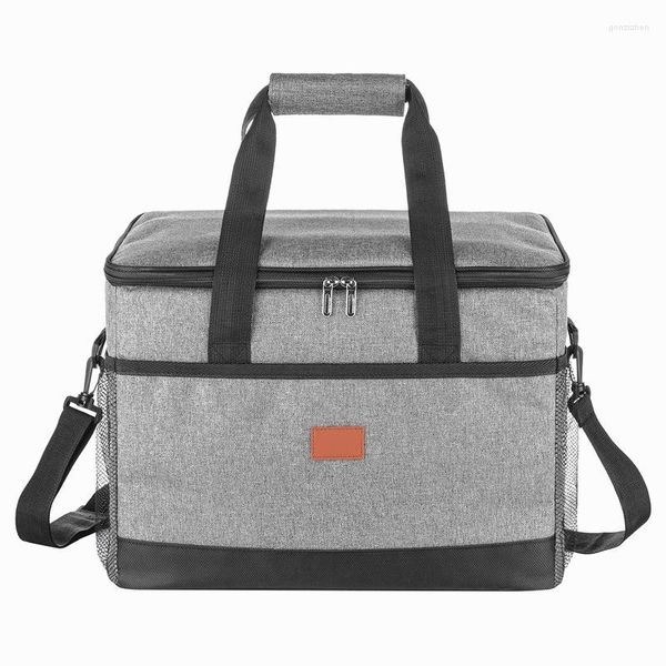 Juegos de vajilla Weyoung 33L Portable Bolsa de lonchera térmica aislada para el trabajo Pack Ice Pack 1pcs Gray