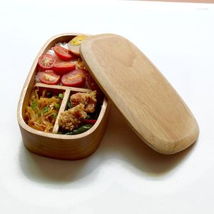 Ensembles de vaisselle Boîte à lunch en bois en gros Conteneurs de style japonais pour enfants Boîtes à bento japonaises Vaisselle à sushi naturelle faite à la main