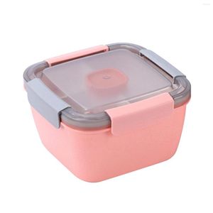 Din sets sets met deksel Bento Office Worker 3 Compartimenten draagbare lunchbox magnetron lekbestendig draagtas