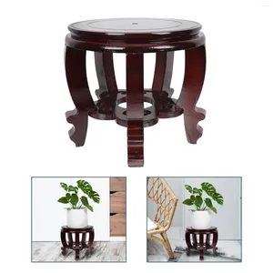 Conjuntos de vajilla Lámpara de mesa de madera Asiento de madera alto Suministros para el hogar Adorno artesanal en maceta Bonsai Pantalla Pedestal Base de flores