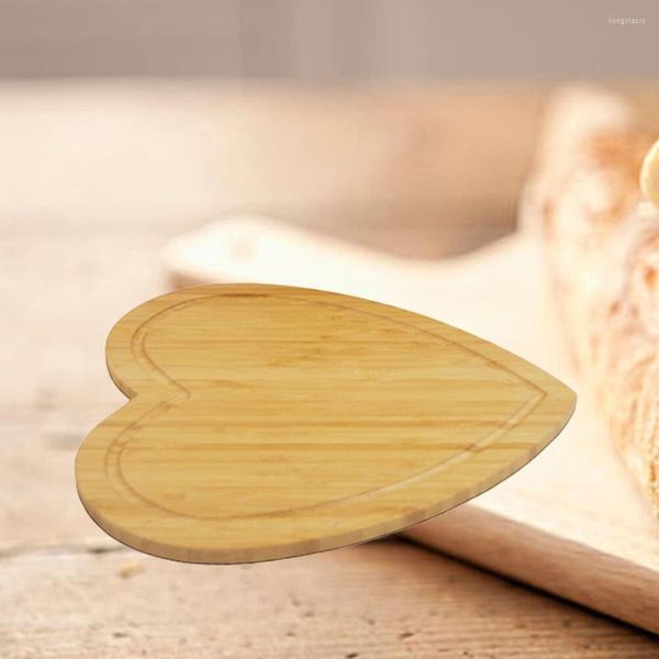 Juegos de vajilla Tablero de madera Cocina Cortar Corte pequeño En forma de corazón Lados dobles Suministros de queso