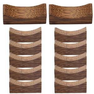 Ensembles de vaisselle Repose-baguettes en bois Support de style japonais Porte-cuillère Fourchette Porte-baguettes Cuillères Repose