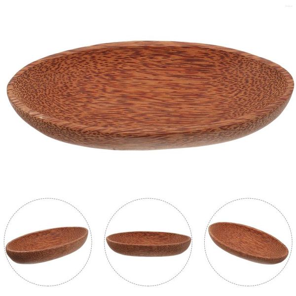 Ensembles de vaisselle en bois bol de fruits plateau gâteau assiette de service table basse décor créatif délicat bureau rustique petit