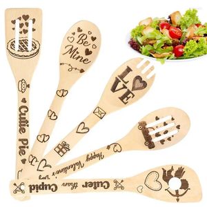Juegos de vajilla cuchara de madera para cocinar conjuntos de cocina duraderos utensilios de cocina utensilios de cocina gadgets regalos para adultos amantes