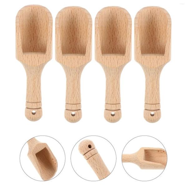 Ensembles de vaisselle cuillère en bois cuillère à café cuillère Mini accessoires de service à thé cuillères à lait en poudre sel bonbons