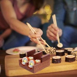 Ensembles de vaisselle Plat à sushi en bois Vaisselle Porte-tacos Tortillas de maïs de Noël Plateau de service de restaurant Plateaux réutilisables