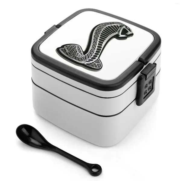 Boîte à Bento avec Logo Shelby, vaisselle, déjeuner Portable, paille de blé, conteneur de stockage, voiture, Automobile, Muscle américain et américain