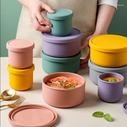 Servies Siliconen Opbergdoos Met Deksels Herbruikbare Luchtdichte Lunch Bento Boxen Voor Volwassenen Kinderen Vriezer Camping Snack