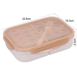 Boîte à déjeuner résistante aux taches, vaisselle, Bento à capacité réduite avec fourchettes, bon pour les étudiants au micro-ondes
