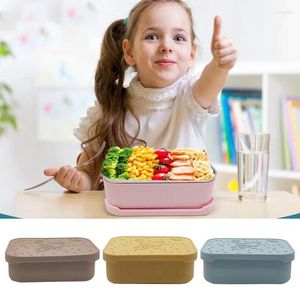 Dijkartikelen roestvrijstalen lunchbox geïsoleerd met compartimenten lekbestendige picknick voor volwassenen kinderen