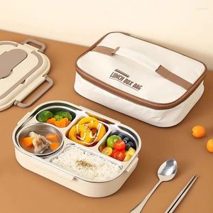 Servies roestvrij staal lunchbox dames containers opslag Bento esthetische metaal student camping Lonchera Termica