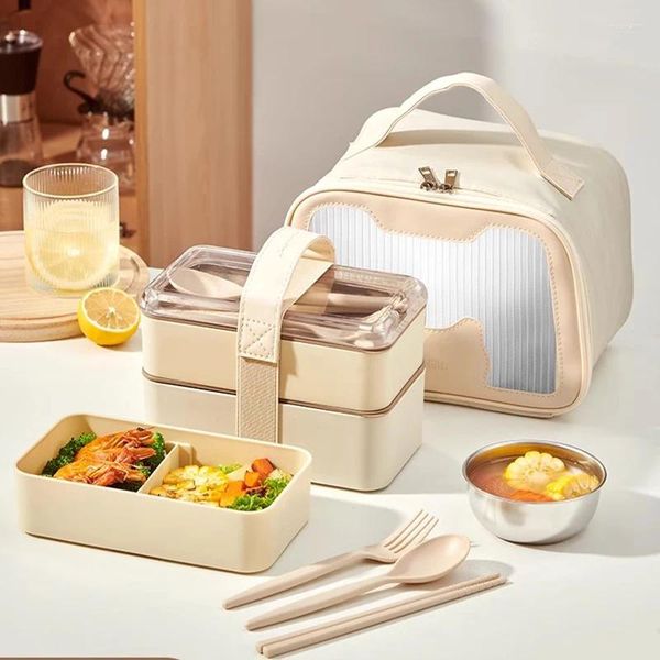 Caja de almacenamiento de almacenamiento Lunch Box para niños Picnic Plastic School Kitchen Bento Desayuno japonés Portable Lancheira Supplie casera