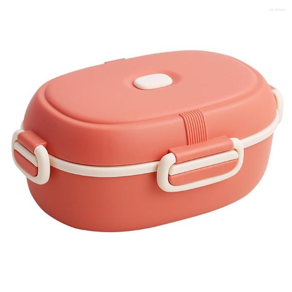 Vaisselle étudiant boîte à déjeuner isolée diviseur portable Bento quatre attaches latérales fermement scellées sans crainte de bosses style simple