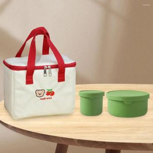 Vaisselle sacs isolants serrés et fermes four à micro-ondes boîte à déjeuner micro-ondes tasse d'eau produits ménagers bords arrondis avec couvercle