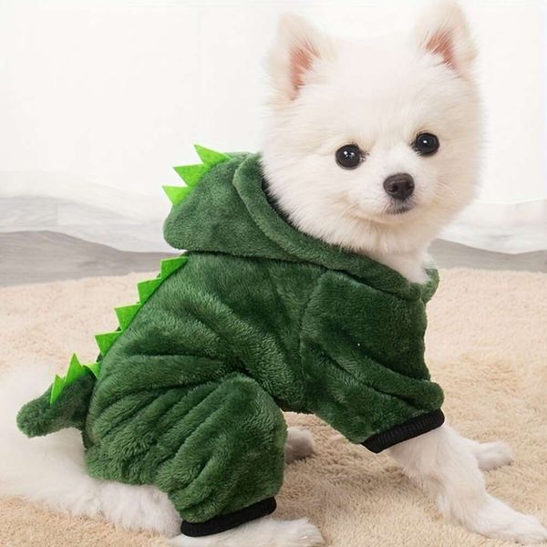Costume de dinosaure Dino-mite pour petits chiens et chats uniquement – Tenue de dinosaure amusante et adorable pour votre ami à quatre pattes
