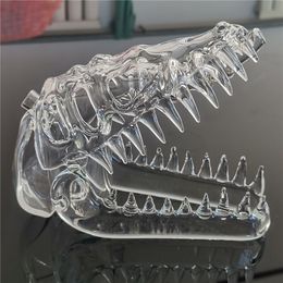 Dino Water Bong Glass Rig Skull Hookah Mini Bongs 10mm Junta hembra Limpiar Bubbler Perc Borocilicate Pipe Hecho a mano por Craftbong