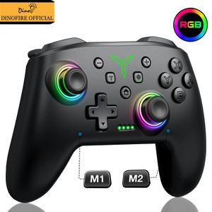 Dinofire Wireless Bluetooth RGB -controller voor SwitchSwitch OLEDSWITCH litepcmobile gamepad multifunction joystick 240418