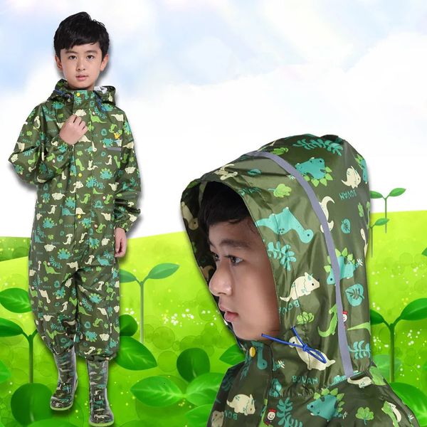 Dinosaure garçons imperméable pour enfants capuche imperméable manteau de pluie combinaison imperméable étudiants bébé vêtements de pluie 240226