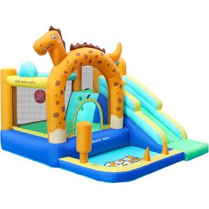 Dinosaur Château gonflable Bounce Maison avec glissière Pit Playhouse Playhouse Sauter intérieur Jumper Toy Fun Outdoor Jumper Kid Party Divertissement Bondinateur Bounge