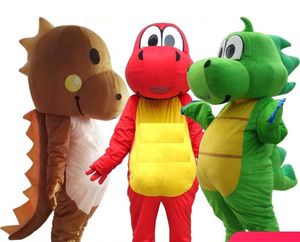Dinosaur Mascot Costume Cartoon Parto Party Fancy Dishing Tentit Adults