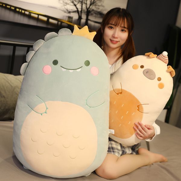 Poupée en peluche dinosaure, oreiller, coussin, poupée cochon, jouet en peluche, cadeau pour enfants