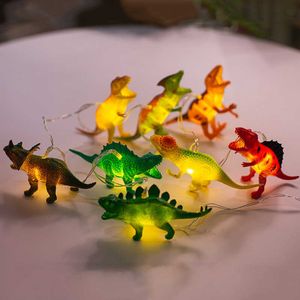 Série de dinosaures 1.2M lumière LED bureau chambre décors déco lampes jouets cadeau pour enfant décoration de la maison Dino anniversaire lumière bannière Y0730