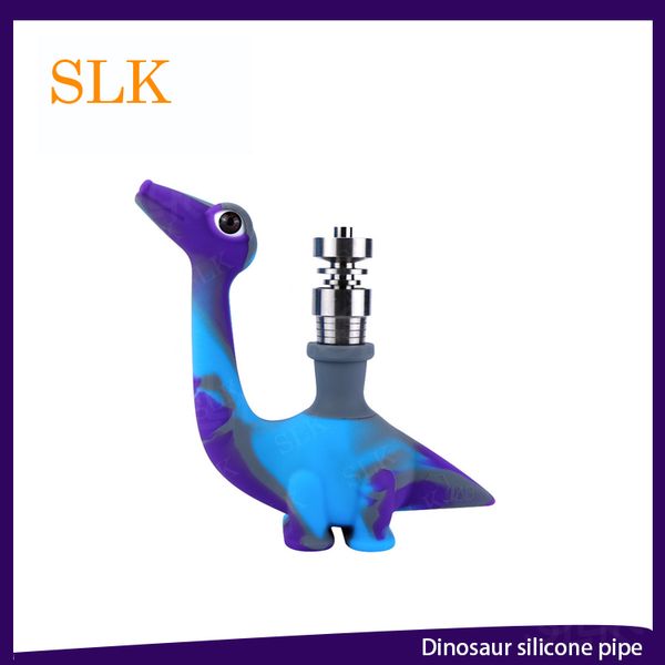 Tuyaux en silicone en forme de dinosaure Pipe à main de tabac Portable pas cher de haute qualité en caoutchouc de silicone Pipe en silicone Fumer Herb Narguilé Bouche Filtre 420