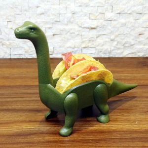 Holder de taco en forme de dinosaure créatif en plastique rack de nourriture amusante à la table de la cuisine pour la décoration de table d'accueil des parents et des enfants