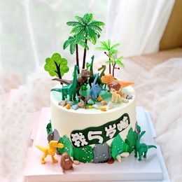 Dinosaur -thema Parti Cake Topper Dinosaur Jungle Safari Birthday Party Decor Boy Dinosaur Cake Decor Jurassic World Party Decor