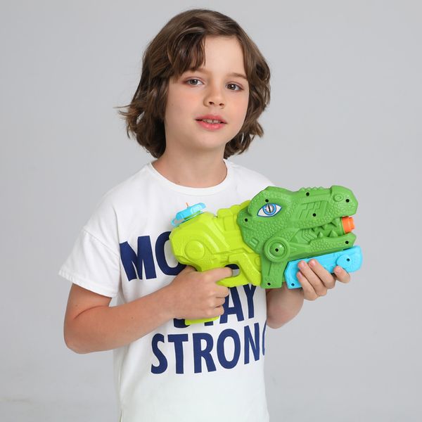 Dinosauro Pistola Ad Acqua Cartone Animato Per Bambini All'aperto Spiaggia Piscina Acqua Lotta Pistole Blaster Ad Acqua Di Grande Capacità Tyrannosaurus Rex