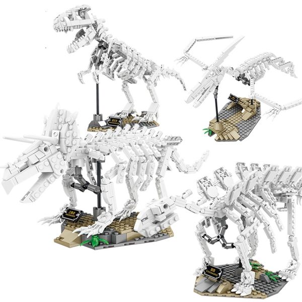 Kid Dinosaur Toy Block Jurassic Park Luminoso Kit Modelo Modelo Jurassic Mini Particle Lepin Brick Christmas Regalo Dinosaur Toy para niños Dinosaur