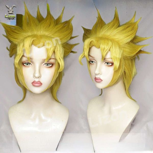 Dio Brando Jojo Bizarre Adventure hommes court doré Anime Cosplay perruque résistant à la chaleur synthétique perruques cosplay