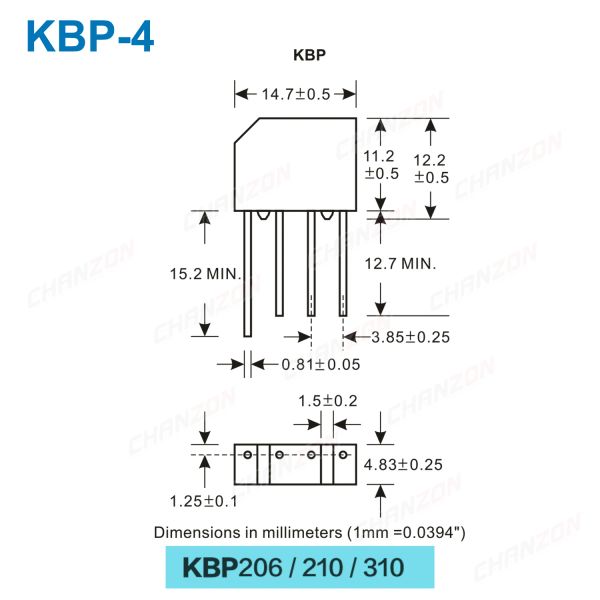 Diode Bridge Rectifier KBP206 KBP210 KBP310 KBL406 KBL410 KBL608 KBL610 KBU808 KBU810 KBU1010 KBU1510 GBU806 GBU808 GBJ2510 600V