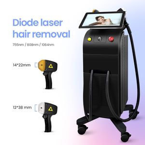 Diode Laser Dual Handle Titanium ICE Big Power Three Wavelength 755nm 808nm 1064nm Machine d'épilation permanente indolore au laser à diode avec CE TUV