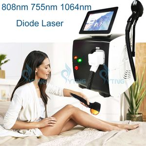 Diode laser haarverwijderingsmachine 12 staven 3 golflengten 755 808 1064nm permanente onthulming van de onthullingsafhankelijkheid