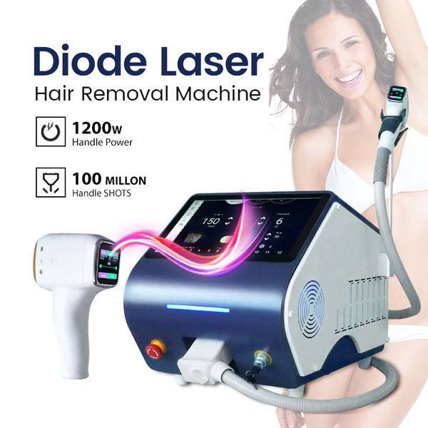 Machine d'épilation au laser à diode Système de refroidissement TEC Clinique de beauté pour la réduction des cheveux sans douleur ICE utiliser tous les types de peau