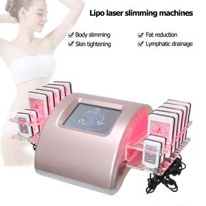 Diode lipolaser minceur lipo laser machines à vendre perte de poids liposuccion lipolyse machine de réduction de la cellulite 14 tampons