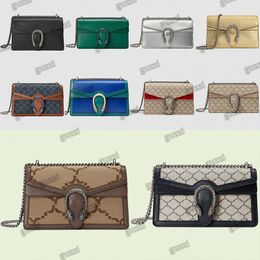 Bolsa de hombro pequeño Dionysus billetera Dionysuss en cadena mini bolsos de bolsos Dionysus Jumb G carteras de avena diseñador de lujo de lujo ophidia Totes n61q#