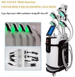 Résultat direct minceur machine 5 poignées 360 Cryo graisse gel avec 80k cavitation ultrasonique tripolaire radiofréquence cryolipolyse graisse équipement de beauté sous vide