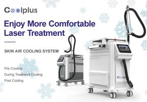 Effet direct Système de refroidissement par air de la peau COOLPLUS Utilisation pour la machine laser Zimmer Cryo Therapy Douleur Réduire le refroidisseur pour le traitement au laser -40ﾰC Machine de beauté