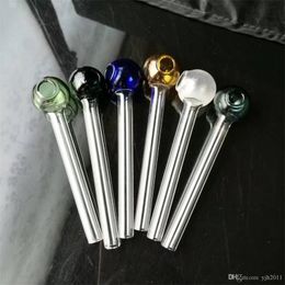 Accessoires de bangs en verre à brûleur direct longs 10 cm Pipes à fumer en verre coloré mini multi-couleurs Pipes à main Meilleures pipes en verre cuillère