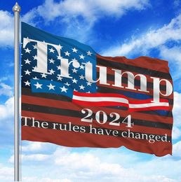 Drapeaux d'usine directs 3x5 Ft 90*150 Cm laisse aller Brandon sauver l'amérique à nouveau drapeau Trump pour 2024 président en gros