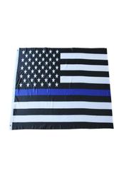 Direct Factory Hele 3x5fts 90cmx150cm Law Enforcement Officers US US American Police Thin Blue Line Flag LX30069060220