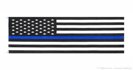 Direct Factory Whole 3x5fts 90cmx150cm Officiers d'application de la loi USA US AMERICAN POLICE BLUE BLUE FLAG 4613767