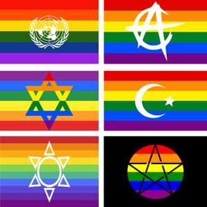 Usine directe vente en gros LGBT israël LGBT-Anarco-capitalisme-drapeau bannière de l'ONU 90x150cm 3x5ft drapeau de la fierté LGBT