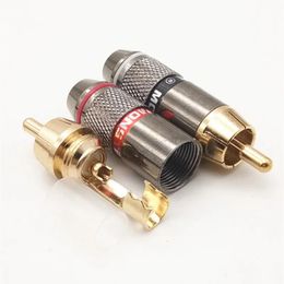 Direct Monster RCA Lotus-plug audiokabel Copper Verplated RCA-lasplug Zelfvergrendelingskabel 6,0 mm voor audiokabelplug Copper For Audio Cable Plug koper